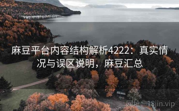 麻豆平台内容结构解析4222：真实情况与误区说明，麻豆汇总