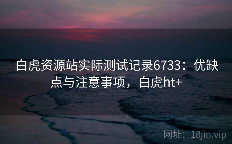 白虎资源站实际测试记录6733：优缺点与注意事项，白虎ht+