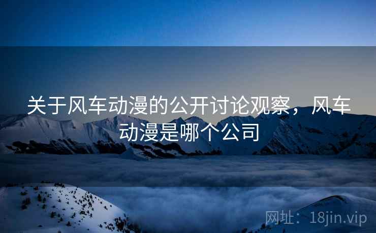 关于风车动漫的公开讨论观察,风车动漫是哪个公司 关于风车动漫的公开讨论观察,风车动漫是哪个公司